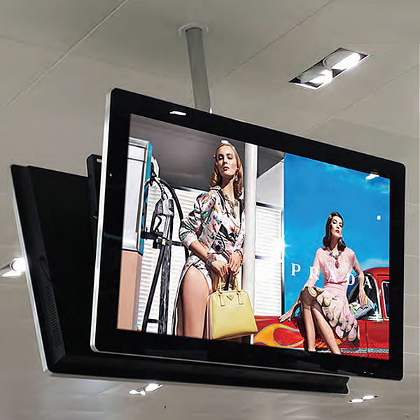 19'' Digital Advertising Screen with Telescopic Ceiling Mount